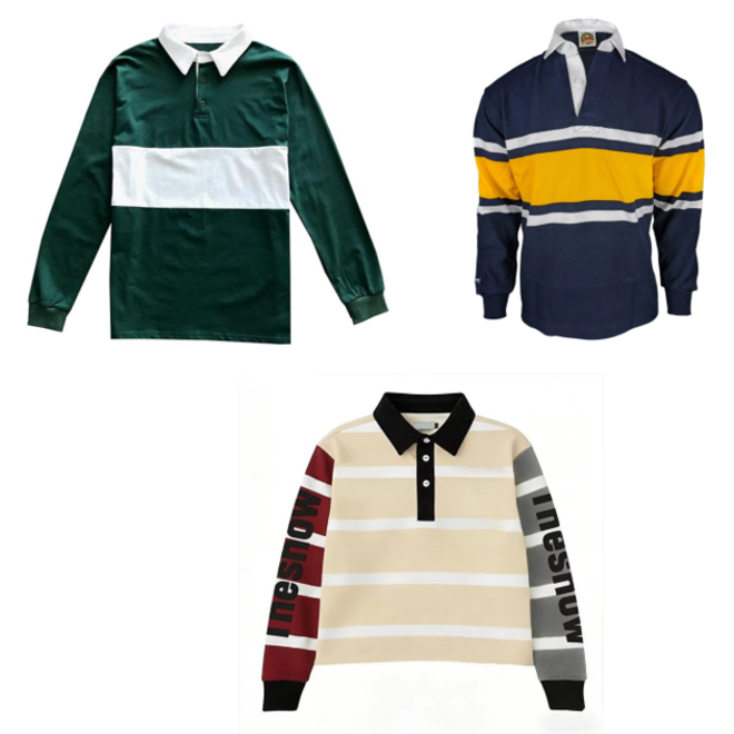 Wholesale of 6 Pcs Classic Striped Rugby Polo Jersey