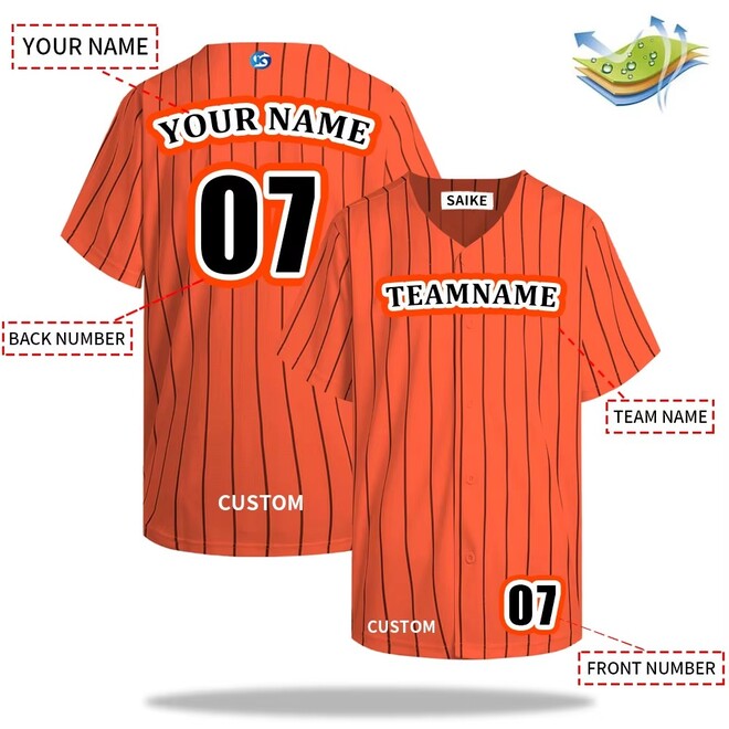 8 Pcs Custom Sports Baseball Jersey