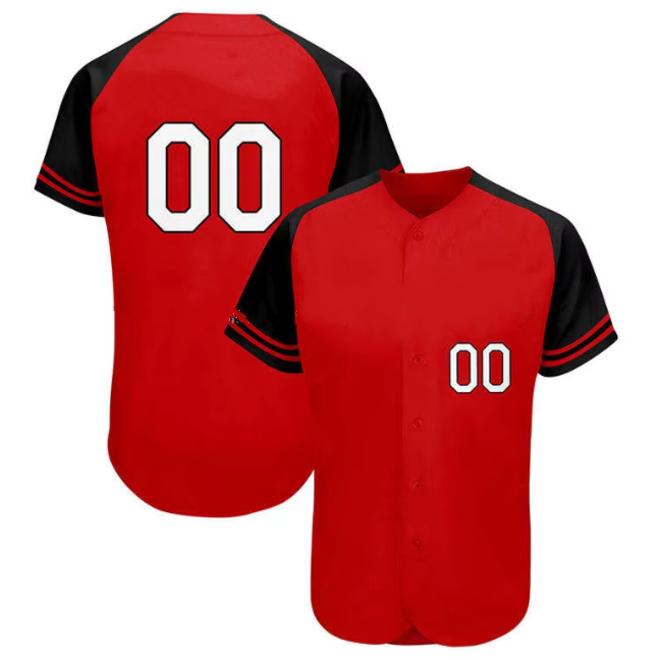 4 Pcs V Neck Patchwork Baseball Softball Jerseys